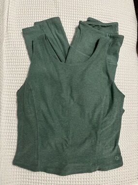 Danskin Sleeveless Athletic Tank Top and leggings - SET in Dark Green